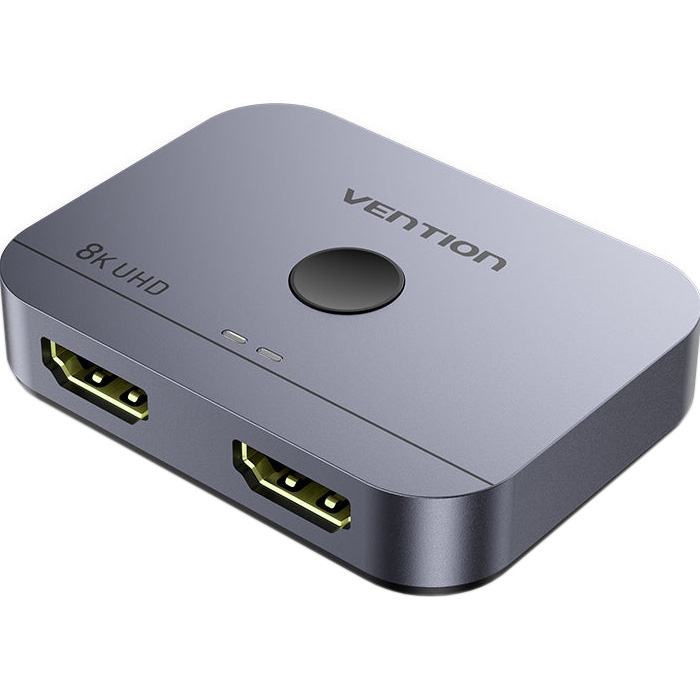Сплітер HDMI 2.1 UHD 8K 60Hz 3D, HDCP HDR Dolby 7.1 перемикач двонаправлений 2 in 1 out  Vention