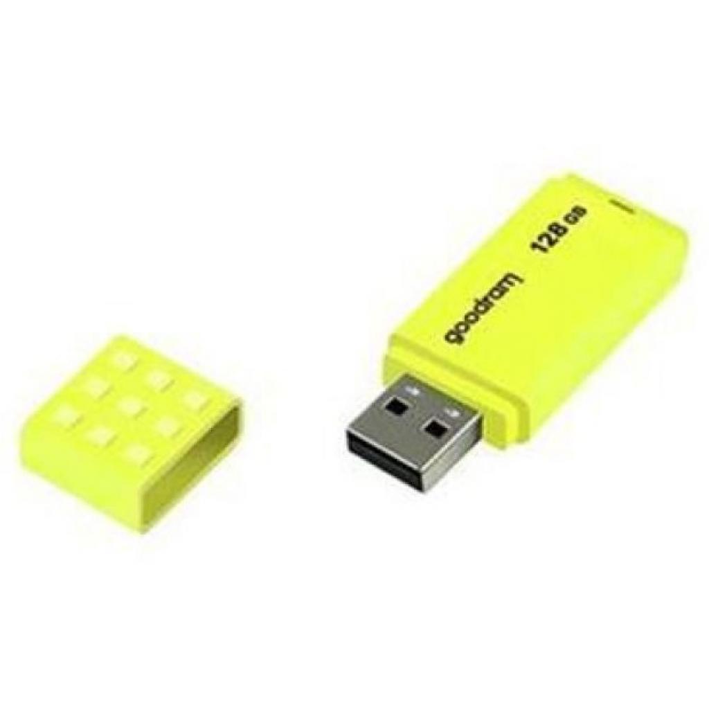 USB Flash GoodRAM 128GB USB 2.0 UME2 Yellow, Retail (UME2-1280Y0R11#) жовтий на малюнкі №2