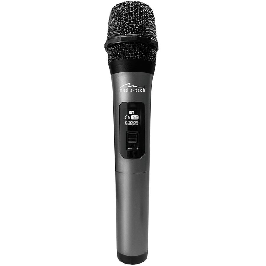 Мiкрофон Media-Tech MIC HERO Wireless for KARAOKE systems + USB-C receiver (MT398) Чорний на малюнкі №1