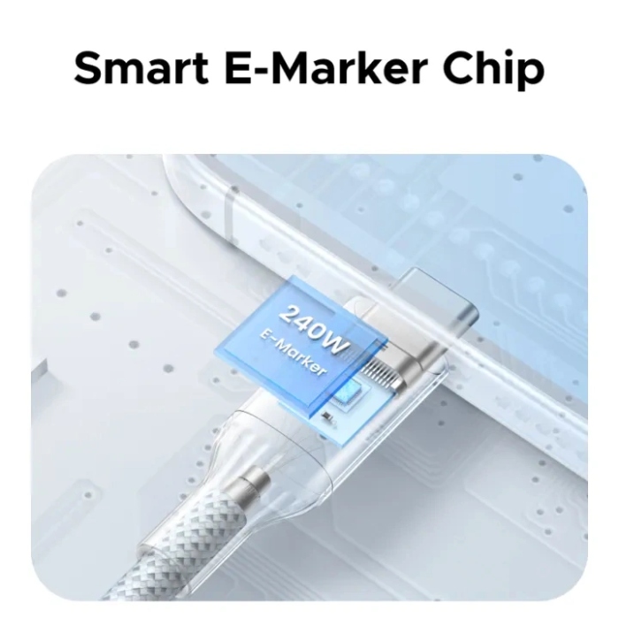 Кабель USB 3.1 Type-C M-M, 1 м, 240W （5A）синій, L534 UGREEN (75731) на малюнкі №6