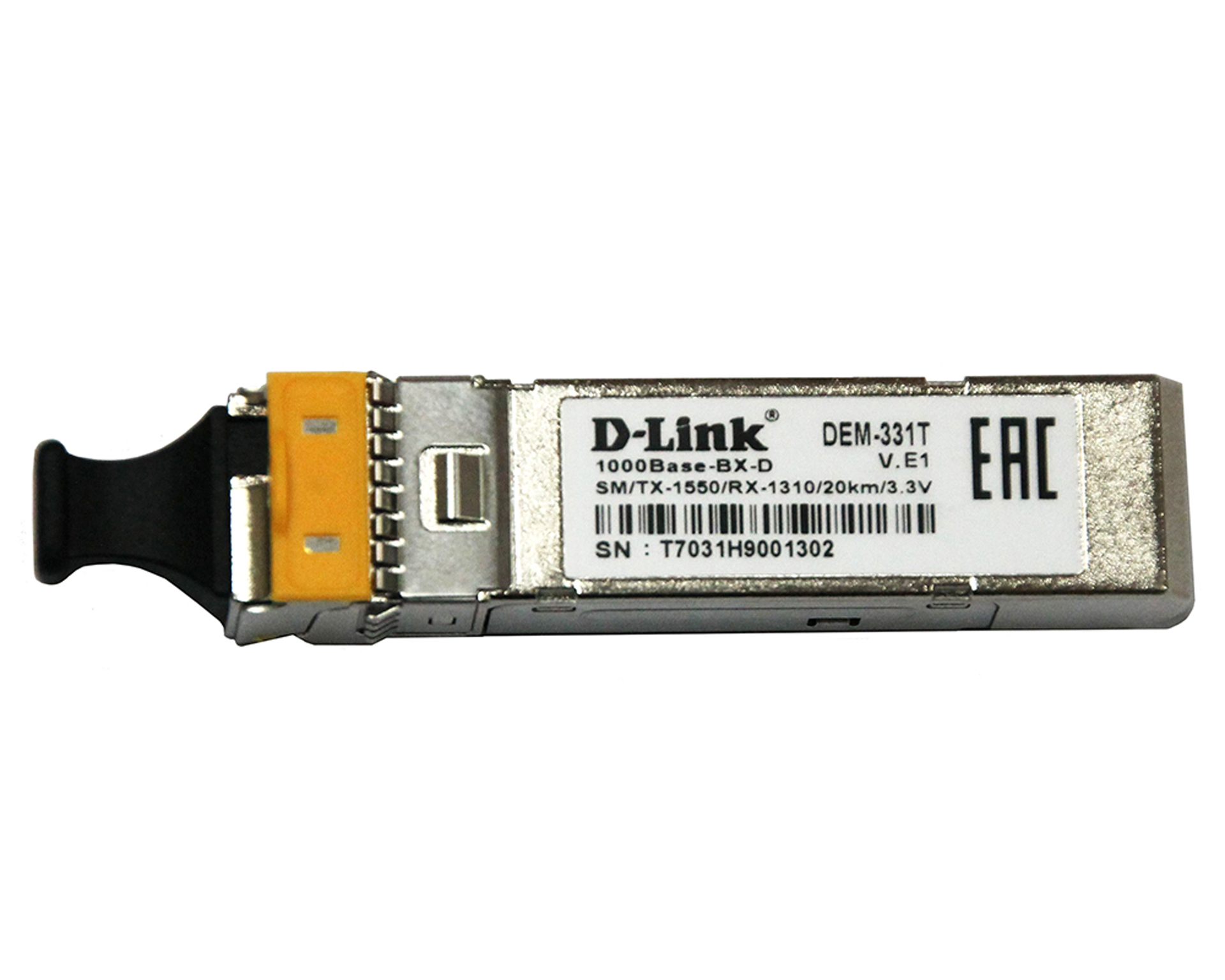 Модуль D-Link DEM-331T 1-port mini-GBIC 1000Base-LX SMF WDM SFP Tranceiver (up to 40km) (DEM-331T/A1A) на малюнкі №1
