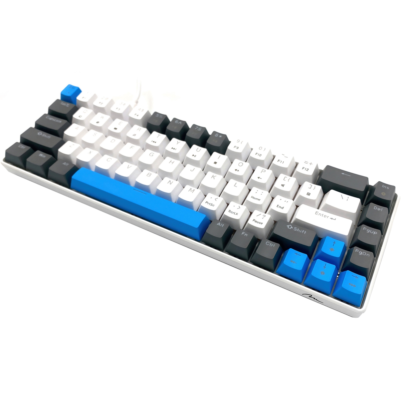 Клавіатура ігрова механічна Media-Tech RED CORE MX60, Anti-Ghosting 68кл, PC/Mac (MT1259) Білий на малюнкі №3