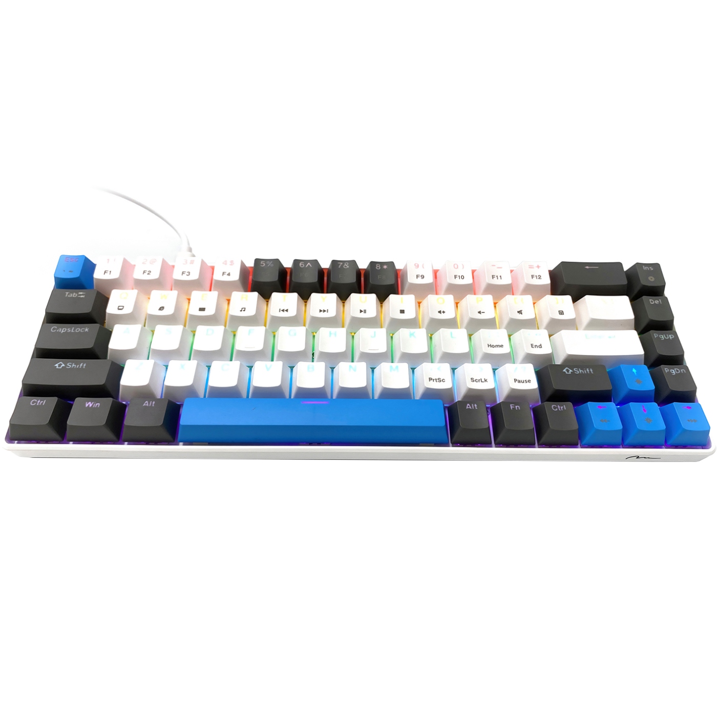 Клавіатура ігрова механічна Media-Tech RED CORE MX60, Anti-Ghosting 68кл, PC/Mac (MT1259) Білий на малюнкі №4