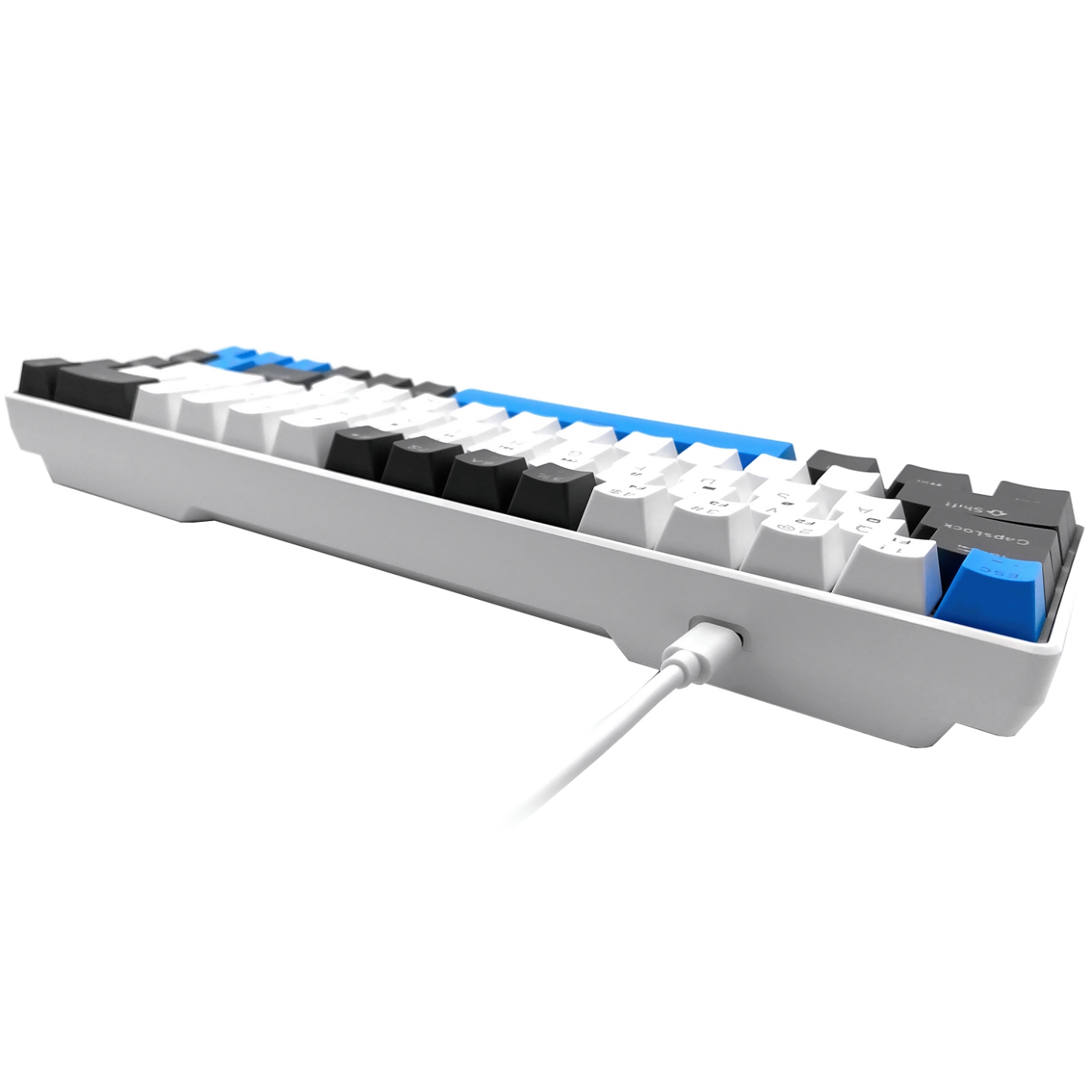 Клавіатура ігрова механічна Media-Tech RED CORE MX60, Anti-Ghosting 68кл, PC/Mac (MT1259) Білий на малюнкі №6