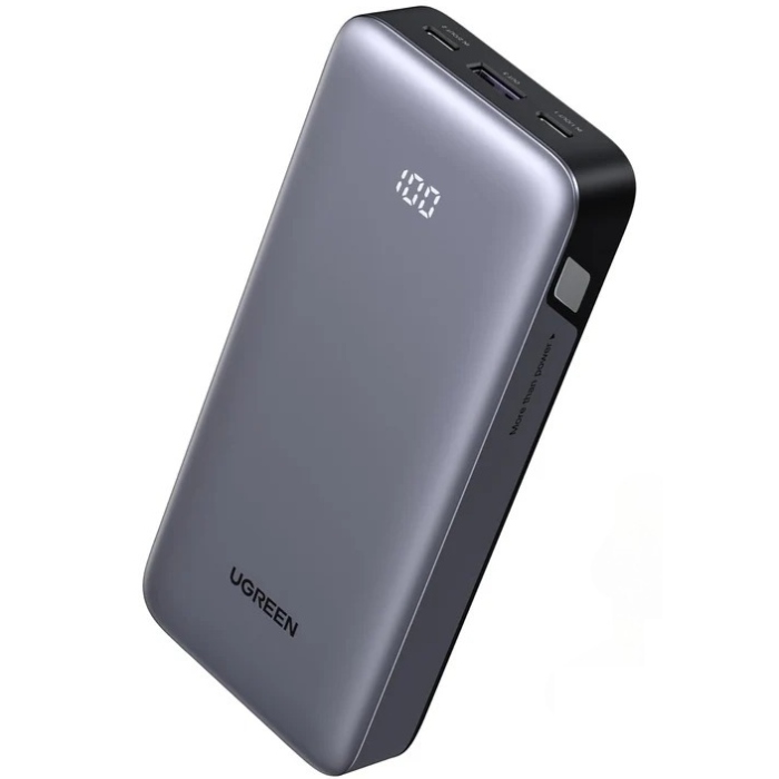 УМБ Ugreen 20000mAh 30W PD/QC, USB-A, 2xUSB-С (PB532) Gray (55989B) на малюнкі №2
