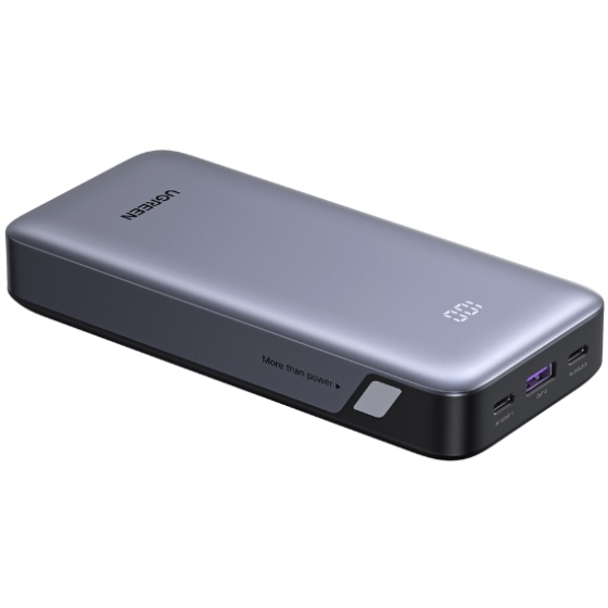 УМБ Ugreen 20000mAh 30W PD/QC, USB-A, 2xUSB-С (PB532) Gray (55989B) на малюнкі №3