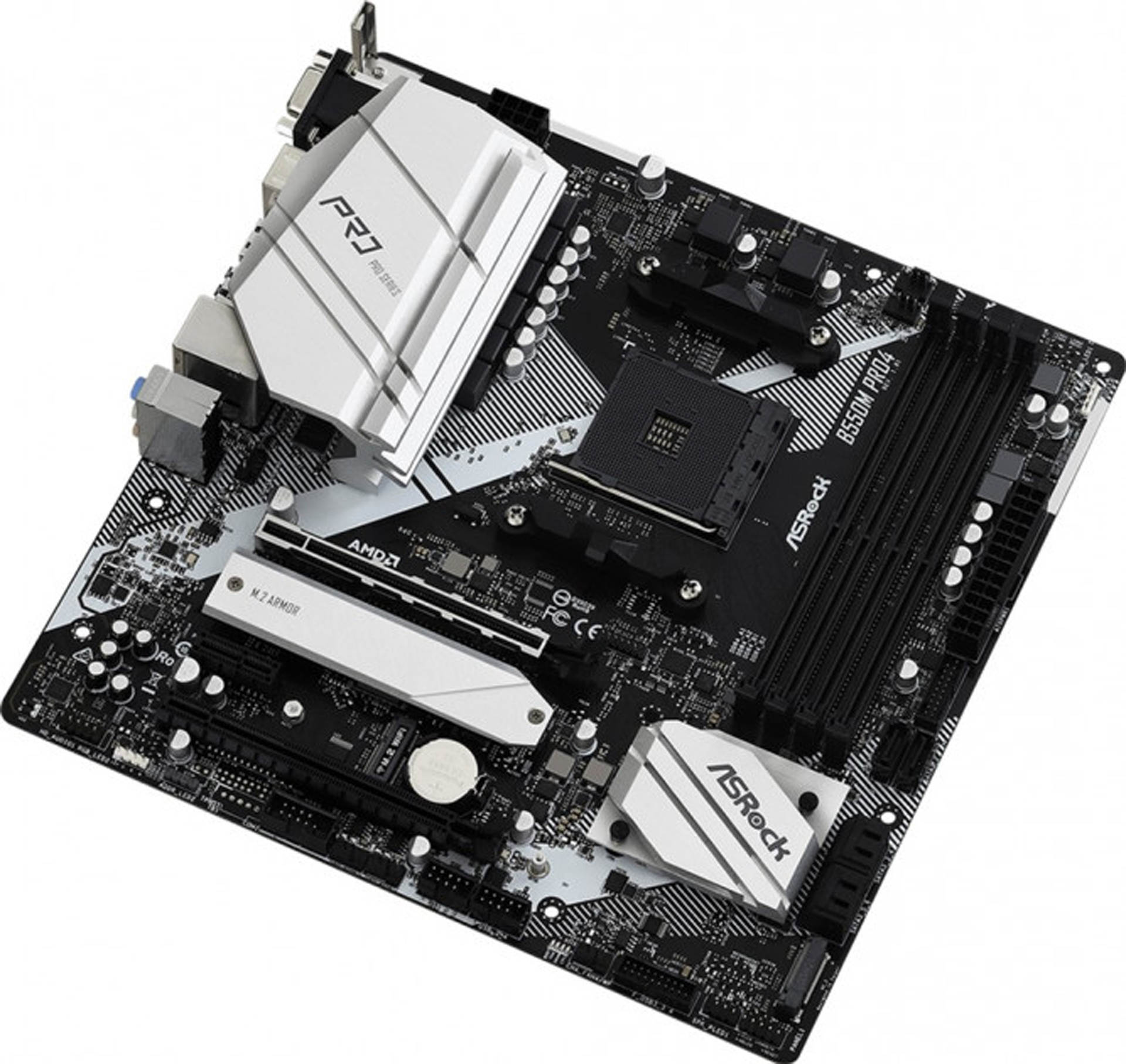 ASRock (AM4/B550, 4*DDR4, 2xPCIex16, DP/HDMI/VGA, 6xSATA, 3xM.2, GLan, 7.1ch, mATX) (B550M Pro4) на малюнкі №3