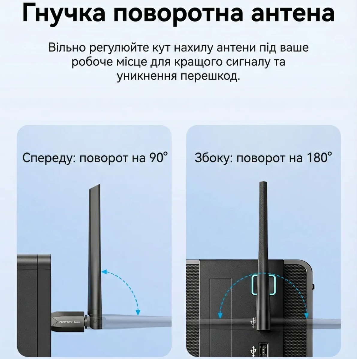 Bluetooth USB adapter v6.0 200м Vention (NAMB0) на малюнкі №4
