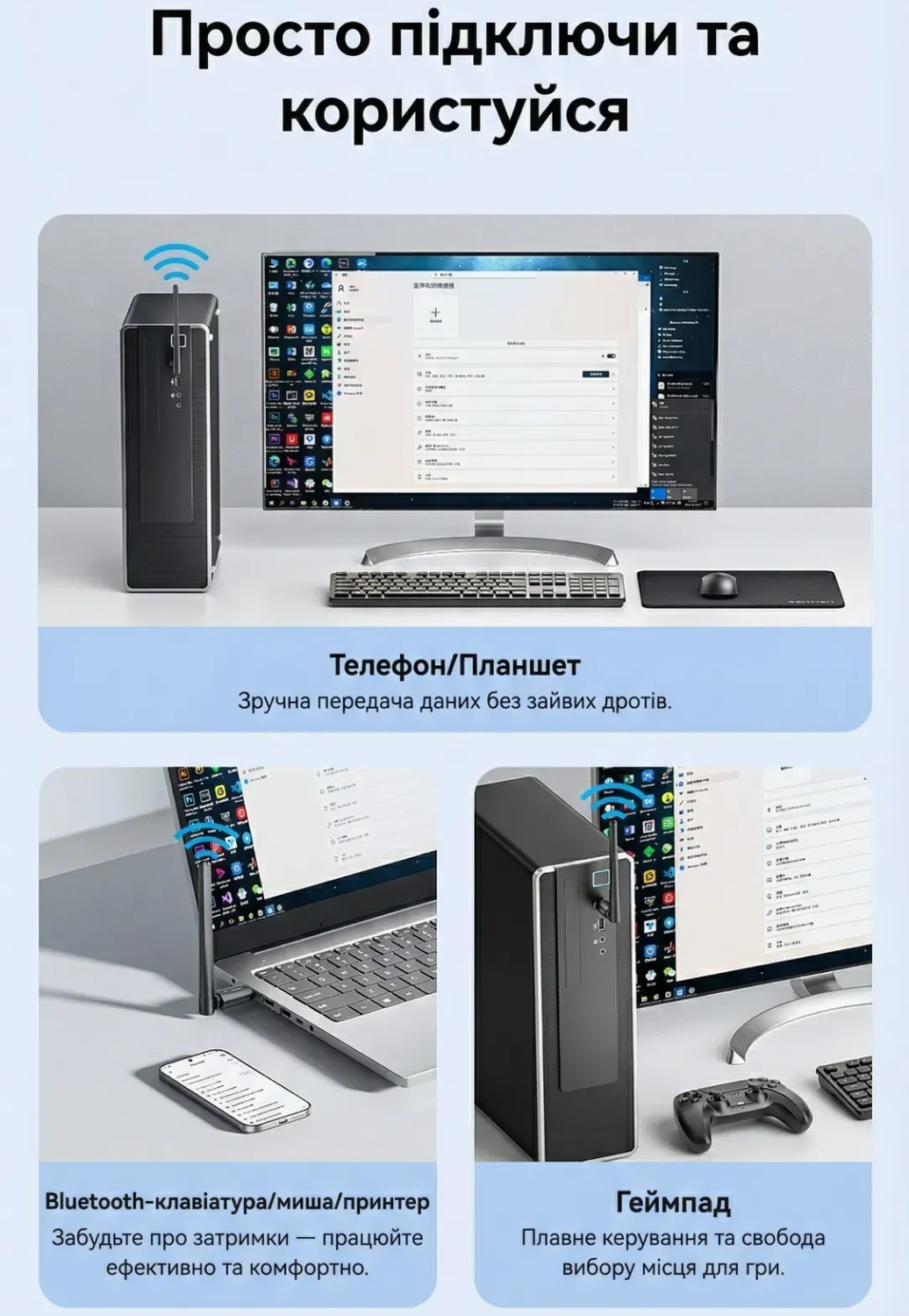 Bluetooth USB adapter v6.0 200м Vention (NAMB0) на малюнкі №8