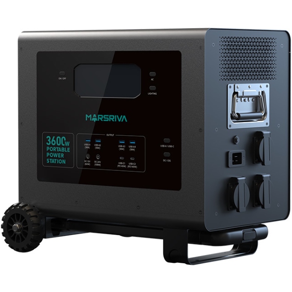 Зарядна станція Marsriva MP36 3600W (3686.4Вт/г) AC,UPS, USB-C PD 140 Вт LiFePo4 (MP36_MARSRIVA) на малюнкі №3