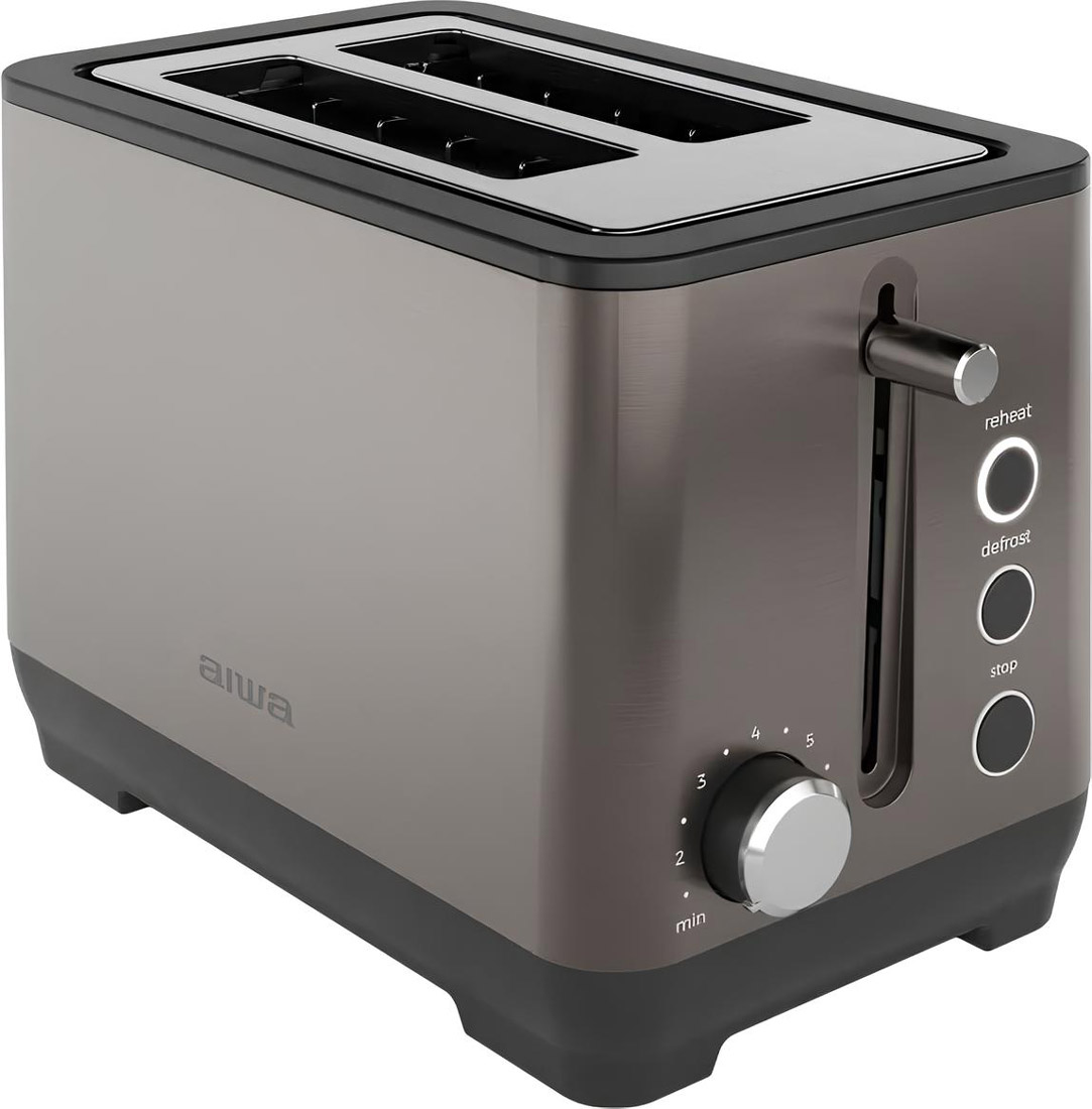 Тостер AIWA ABT-1000 KOTAN 1000Вт/ 2 відділення/мех. управління/розморожування/підігрів булочок (ABT1000) Коричневий на малюнкі №1