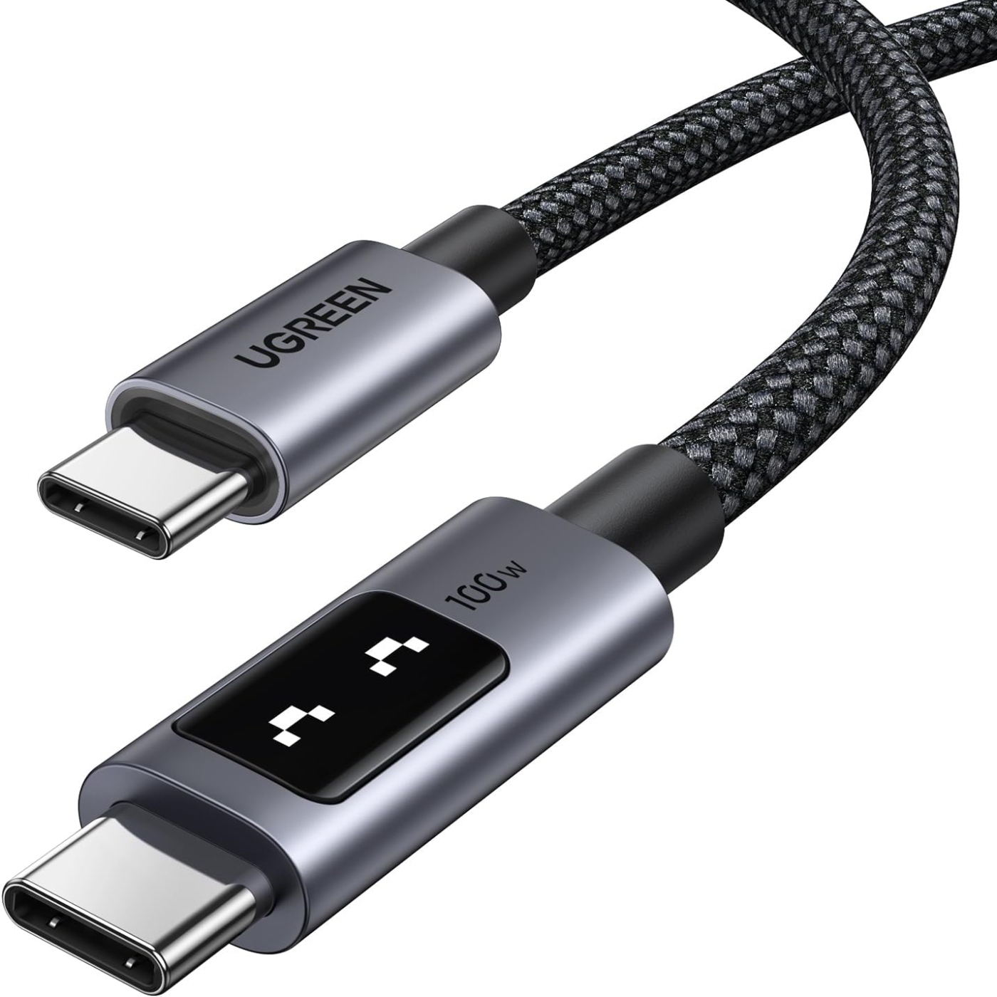 Кабель USB 2.0 Type-C M-M, 2 м, 100W, 5A （480Mbps）Smart display Чорний, L509 UGREEN (35512) на малюнкі №2