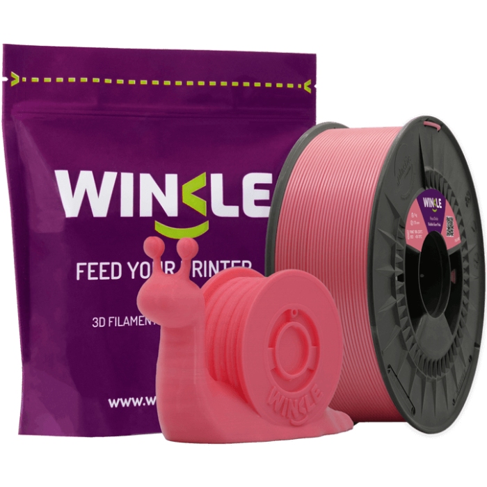 Пластик (Filament) WINKLE PLA HD 1кг, 1.75мм (PHD01000175ROSCHIWNK) Рожевий на малюнкі №2