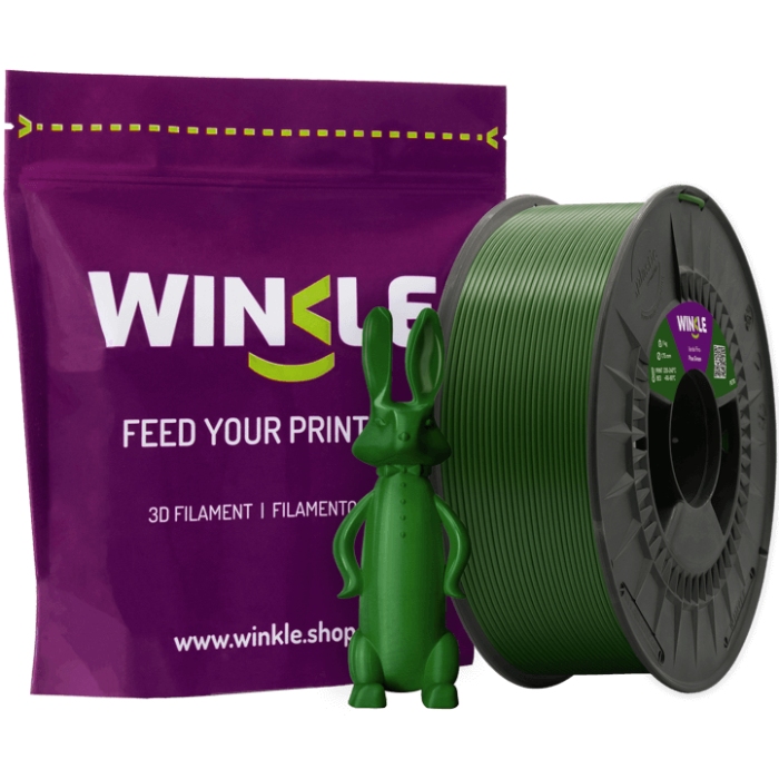 Пластик (Filament) WINKLE PETG 1кг, 1.75мм, хвойно-зелений (PET01000175VERPINWNK) Зелений на малюнкі №2