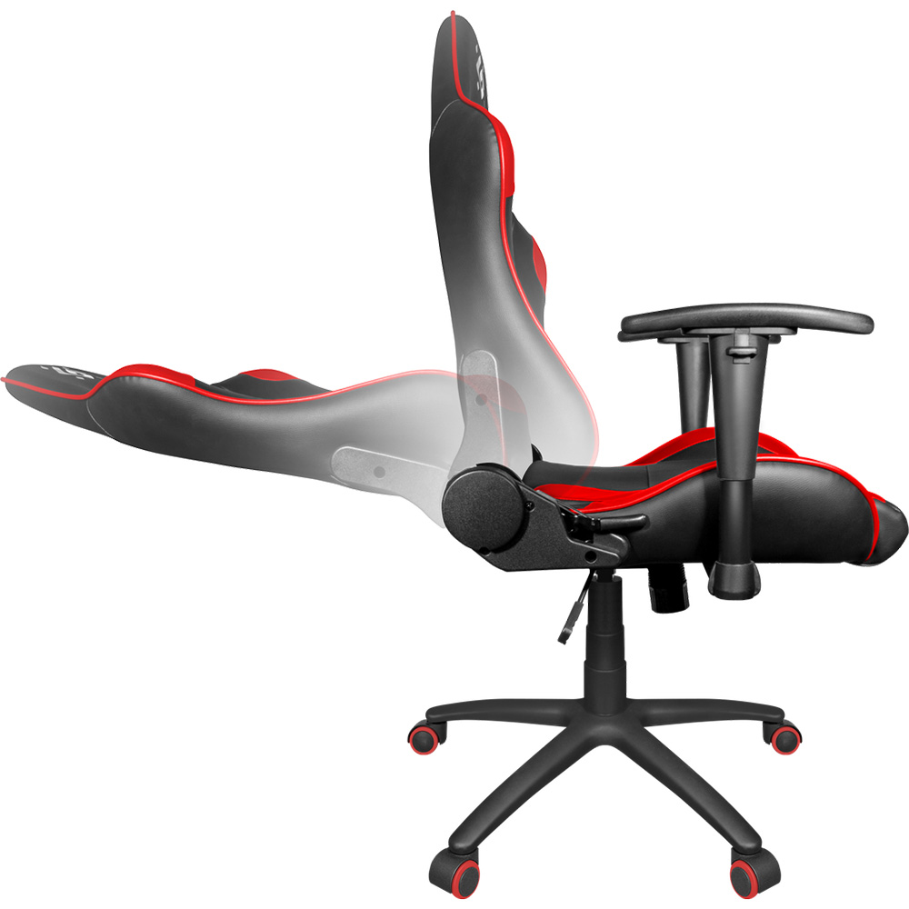 Крісло ігрове Defender Devastator CT-365, 50мм PU, Клас 4, Black/Red (64365) на малюнкі №6