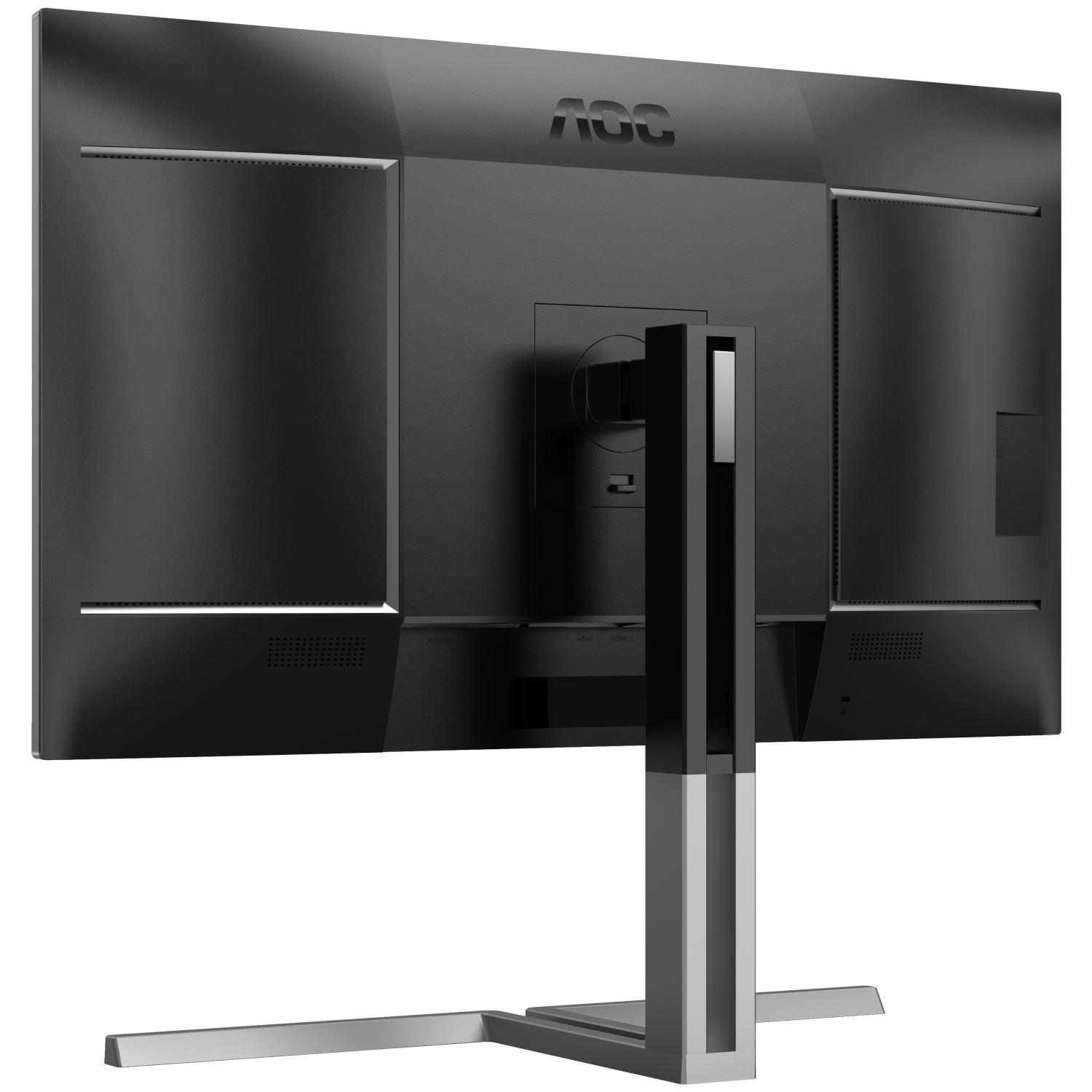 TFT 31.5 AOC U32U3CV, Nano IPS, UHD, 2xHDMI, DP, USB-C, RJ-45, USB-hub, HAS, Pivot, кол,чорно-сріб (U32U3CV) чорний з сріблястим на малюнкі №7