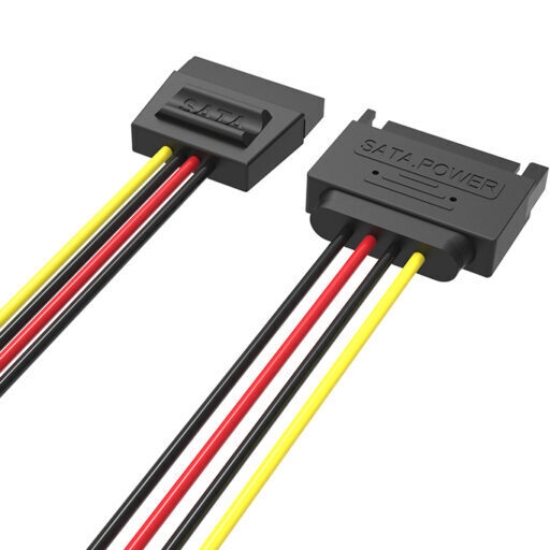 Кабель SATA 15pin, M/F, 0.3 м, PVC чорний, Vention (KDABY) на малюнкі №2