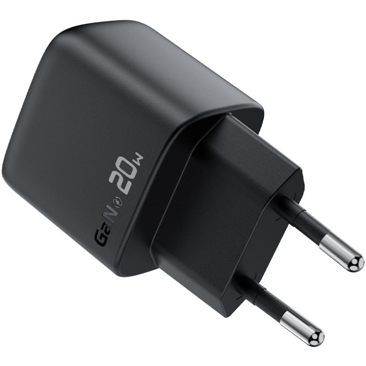 Зарядний пристрій 1xUSB-C 20W Gan A113 Fast Charger with digital display black Acefast (6974316284413) на малюнкі №2