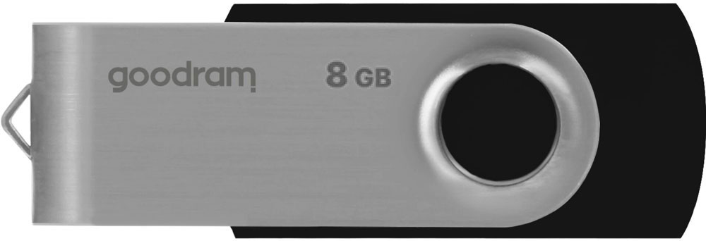 USB Flash GoodRAM 8GB USB 2.0 Twister, Retail (UTS2-0080K0R11) Сіро-чорний на малюнкі №1