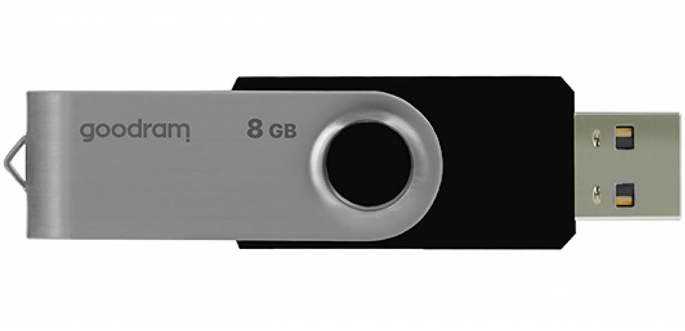 USB Flash GoodRAM 8GB USB 2.0 Twister, Retail (UTS2-0080K0R11) Сіро-чорний на малюнкі №2