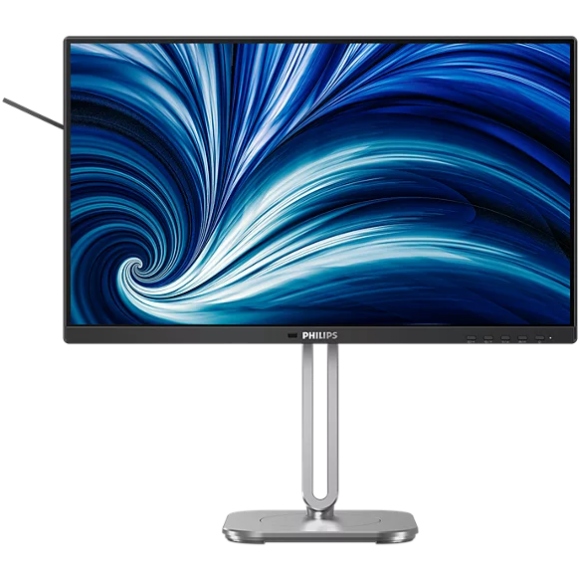 TFT 23.8 Philips 24B2N4200, IPS, 120Гц, VGA, HDMI, DP, USB-hub, HAS, Pivot, кол, чорно-сріблястий (24B2N4200/00) чорний з сріблястим на малюнкі №1