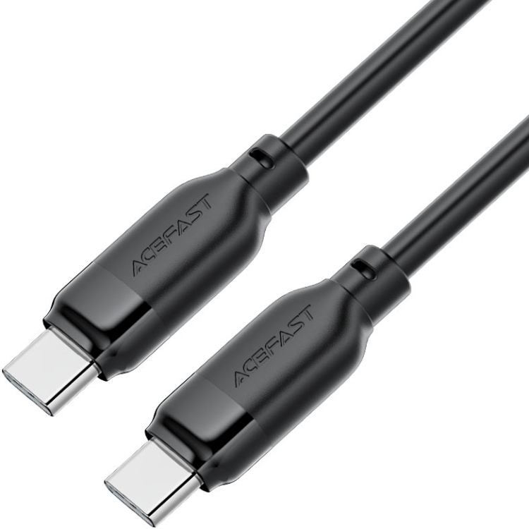 Кабель USB 2.0 Type-C M-M, 1.2 м, 60W Black, TPE C16-03 Acefast (6974316283805) Чорний на малюнкі №2