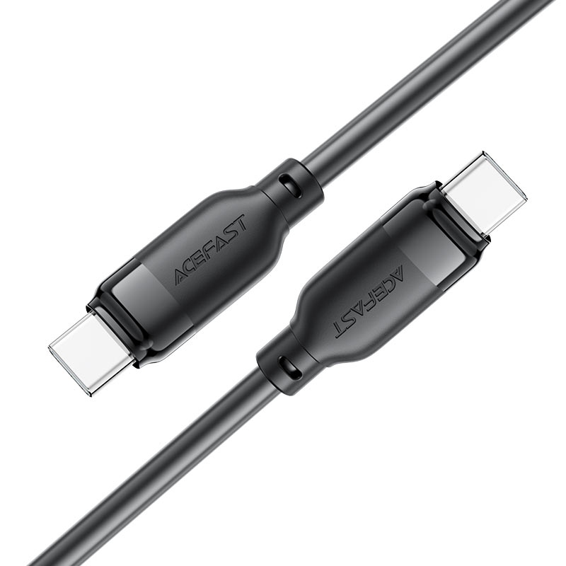 Кабель USB 2.0 Type-C M-M, 1.2 м, 60W Black, TPE C16-03 Acefast (6974316283805) Чорний на малюнкі №4