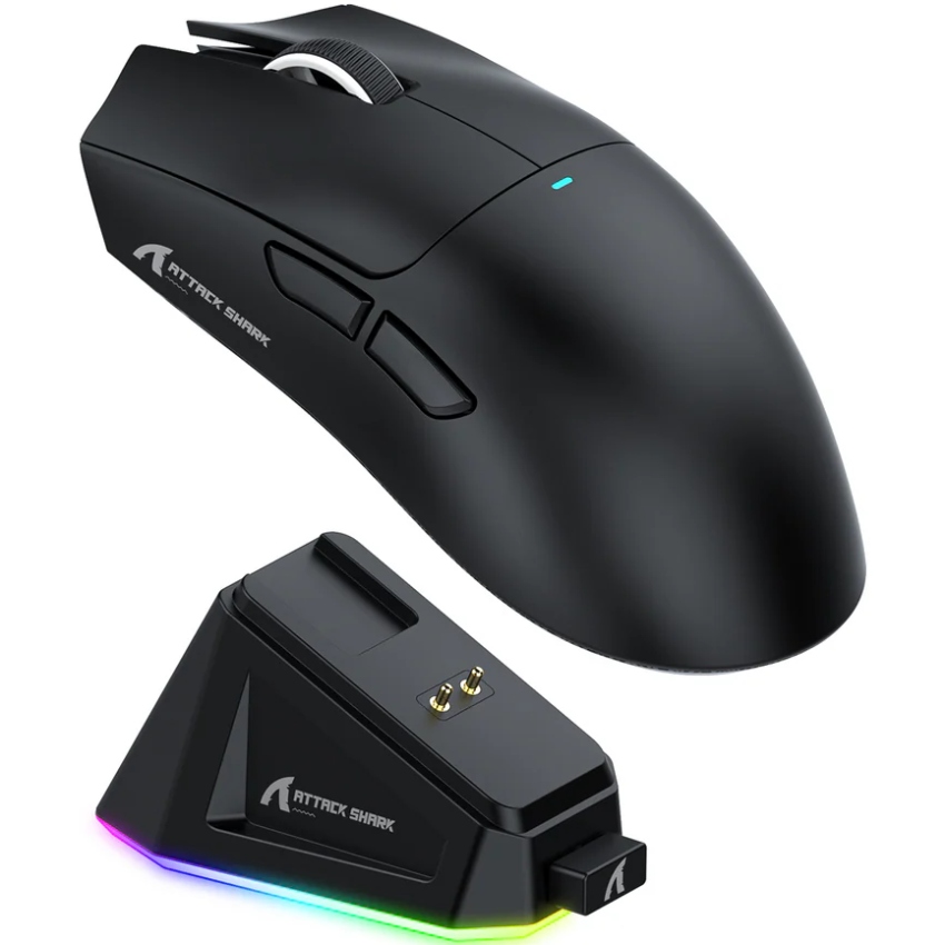 Мишка Attack Shark X11, Wireless/Bluetooth, 22000dpi. (PAW3311), 6кн, Black (X11B_AS) Чорний на малюнкі №5