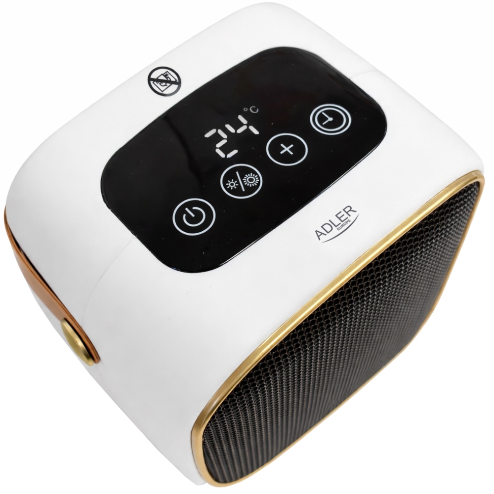 Тепловентилятор Adler AD 7762 керамічний/ 1000 Вт/ 2 рівні потужності/ LED Display/ (AD7762) Білий на малюнкі №4