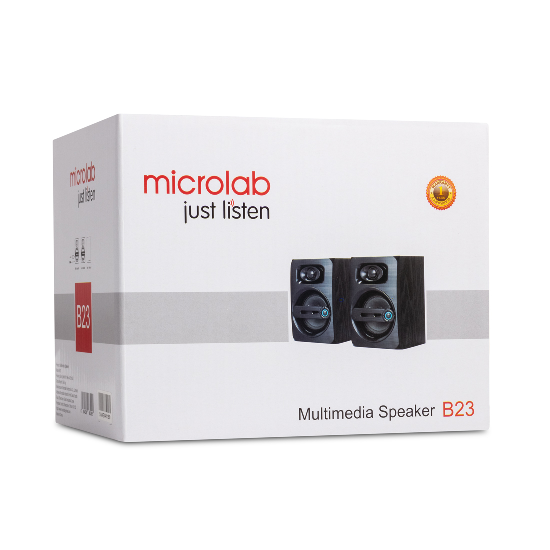 Акустична система 2.0 Microlab B-23, 6Вт MDF USB чорна (B-23) Чорний на малюнкі №3