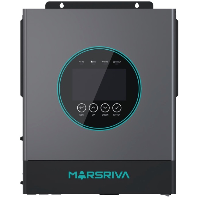 Інвертор Marsriva OFF-G 5.0 kW 230V RS232/RS485 CE PF1 VOL VM III 5,0 кВт TWIN-24 V, з Wi-Fi (MR-SPF5K-LP1-TL20E) на малюнкі №1