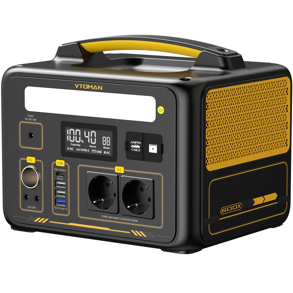 Зарядна станція Vtoman PB-20 (299 Вт/г) 600W LiFePo4 (Jump 600X) на малюнкі №2