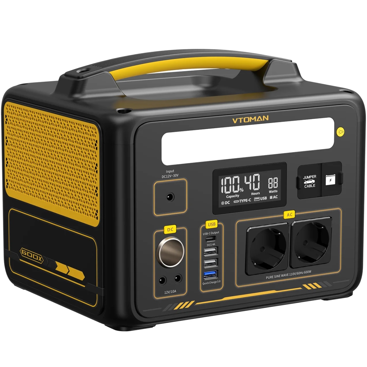 Зарядна станція Vtoman PB-20 (299 Вт/г) 600W LiFePo4 (Jump 600X) на малюнкі №3