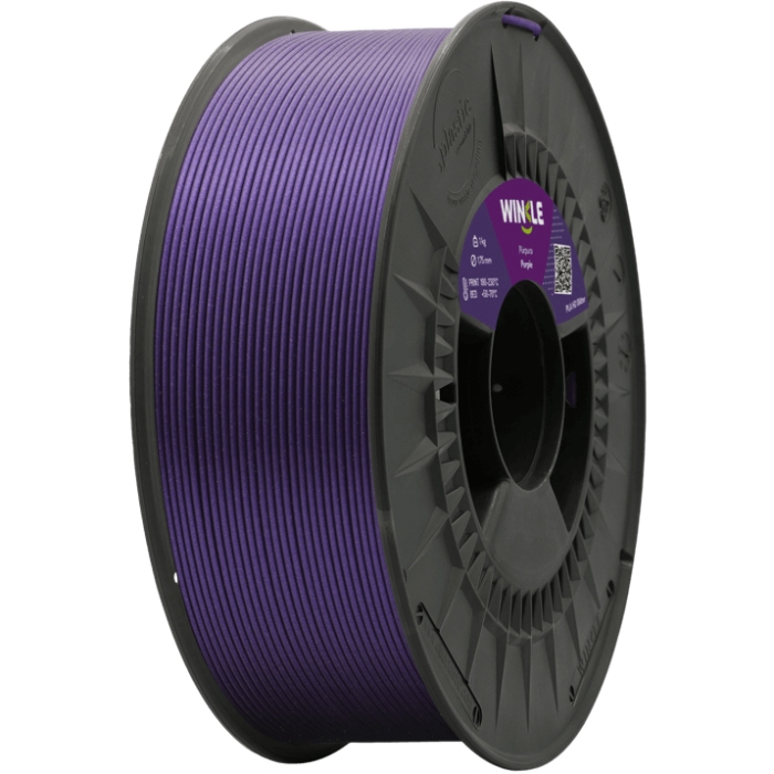 Пластик (Filament) WINKLE PLA HD 1кг, 1.75мм, блискучий (PHD01000175PURPURWNK) Фіолетовий на малюнкі №1