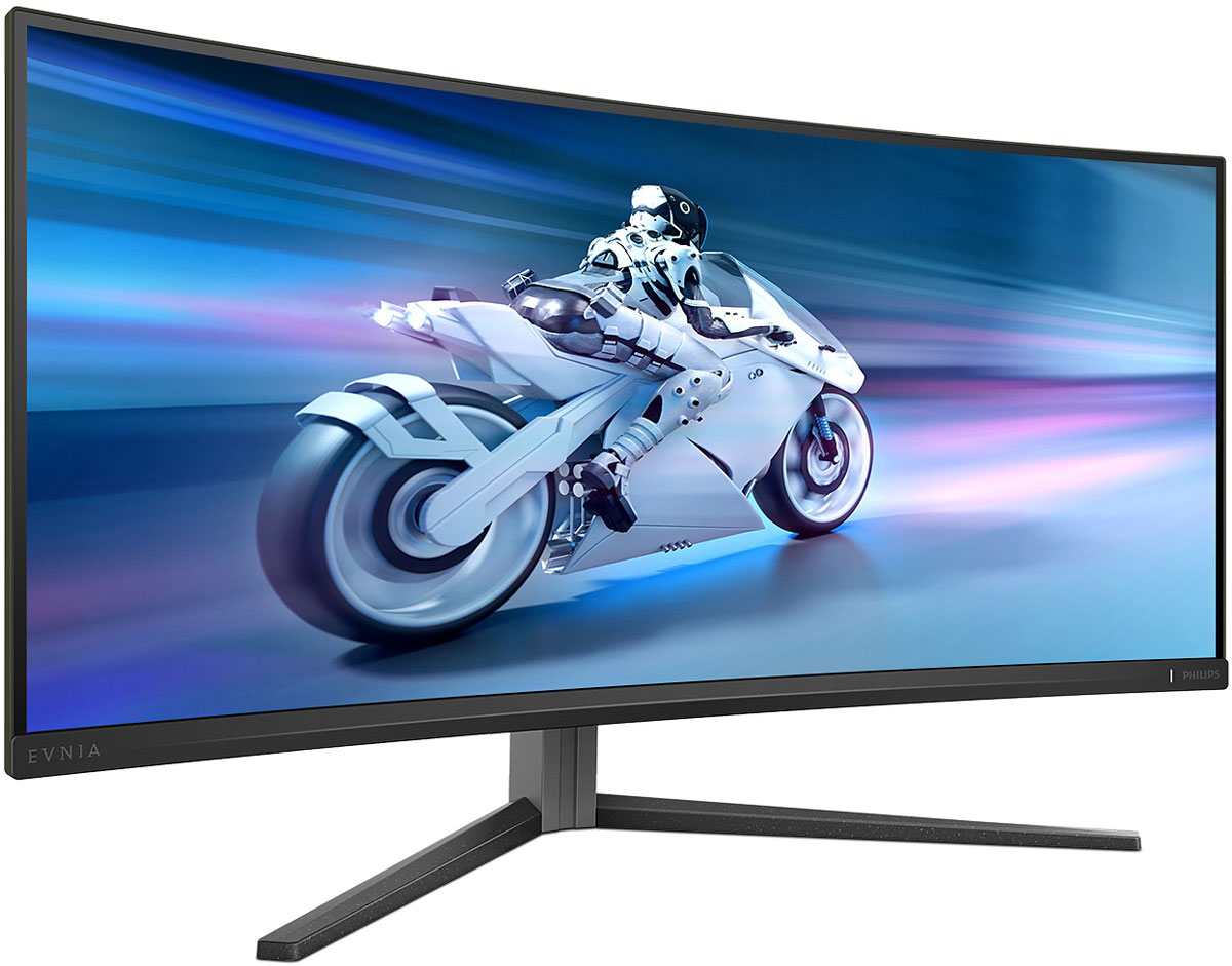 TFT 34 Philips 34M2C6500, QD-OLED, UWQHD, 175hz, вигн, 2xHDMI, DP, USB-hub, HAS, cинювато-сір (34M2C6500/00) Сірий на малюнкі №2