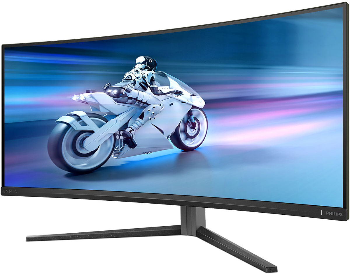 TFT 34 Philips 34M2C6500, QD-OLED, UWQHD, 175hz, вигн, 2xHDMI, DP, USB-hub, HAS, cинювато-сір (34M2C6500/00) Сірий на малюнкі №3