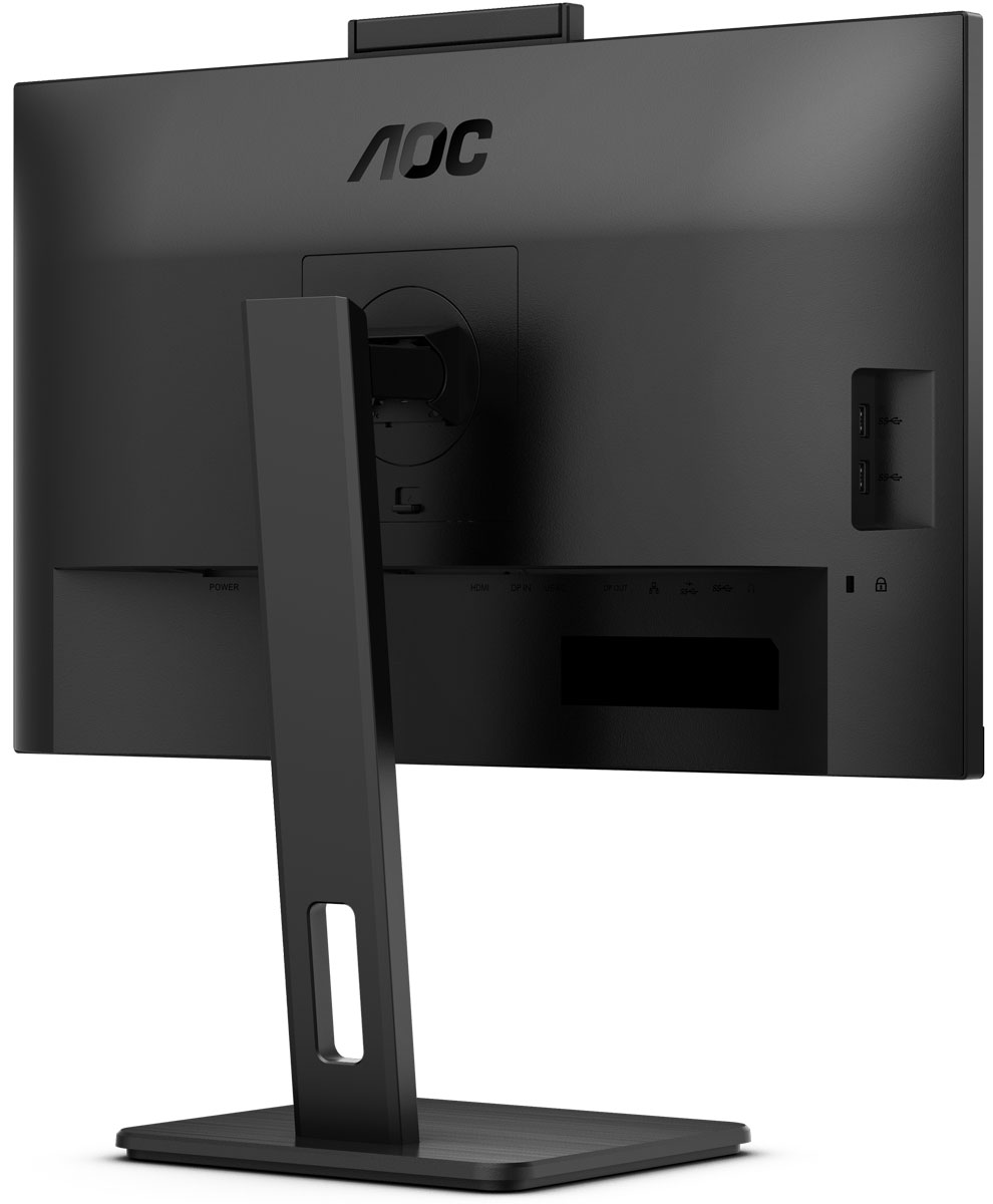 TFT 27 AOC Q27P3CW, QHD, IPS, 75Hz, 2xHDMI, DP, USB-C, RJ-45, USB-hub, webcam, HAS, Pivot, колонки (Q27P3CW) Чорний на малюнкі №6