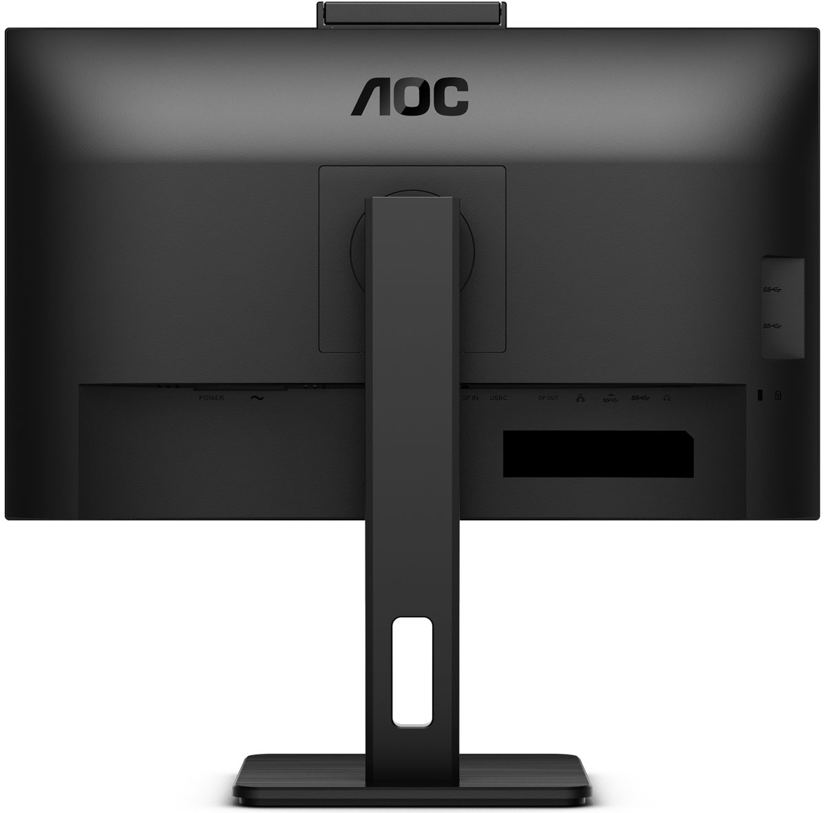 TFT 27 AOC Q27P3CW, QHD, IPS, 75Hz, 2xHDMI, DP, USB-C, RJ-45, USB-hub, webcam, HAS, Pivot, колонки (Q27P3CW) Чорний на малюнкі №7
