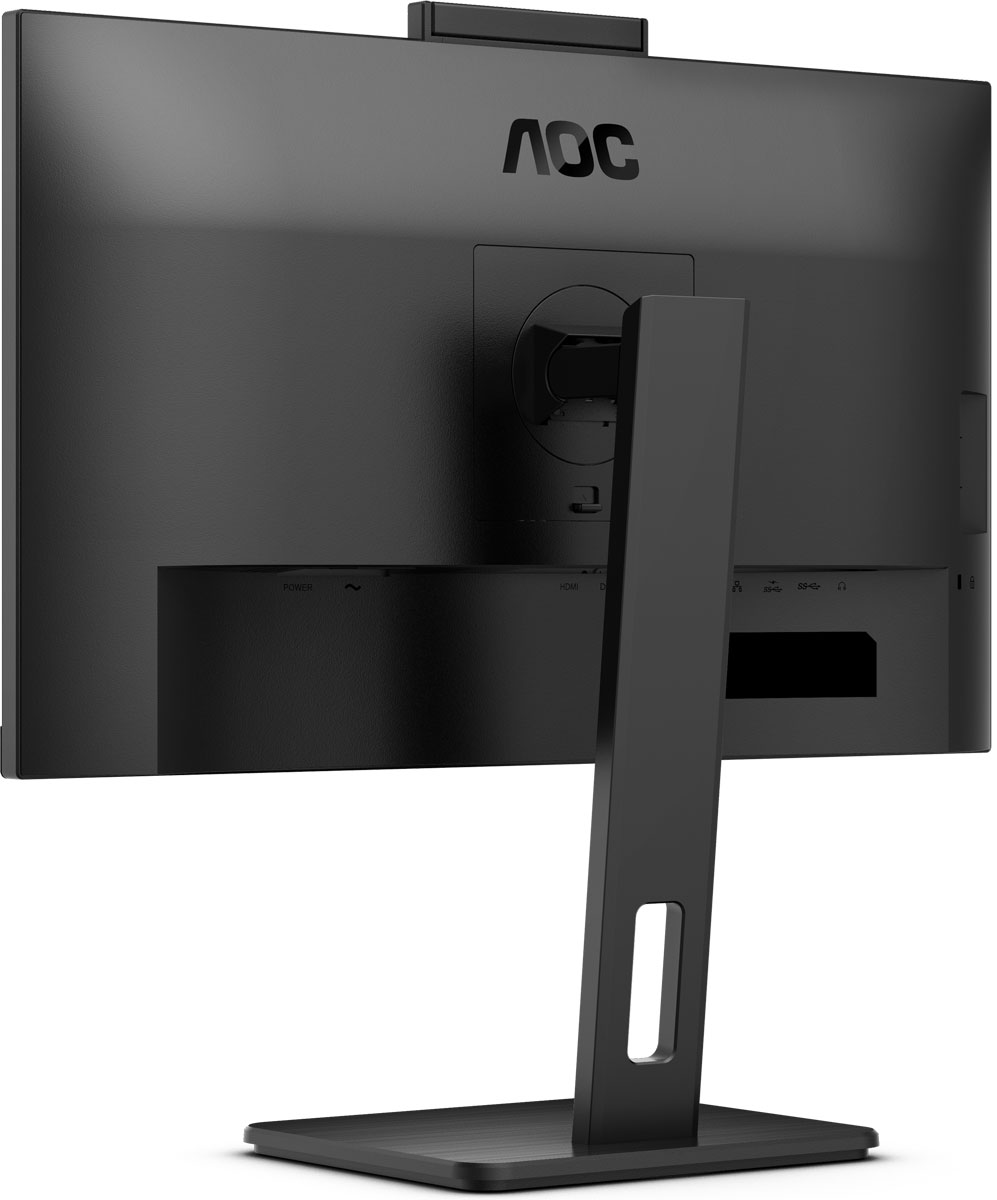TFT 27 AOC Q27P3CW, QHD, IPS, 75Hz, 2xHDMI, DP, USB-C, RJ-45, USB-hub, webcam, HAS, Pivot, колонки (Q27P3CW) Чорний на малюнкі №8