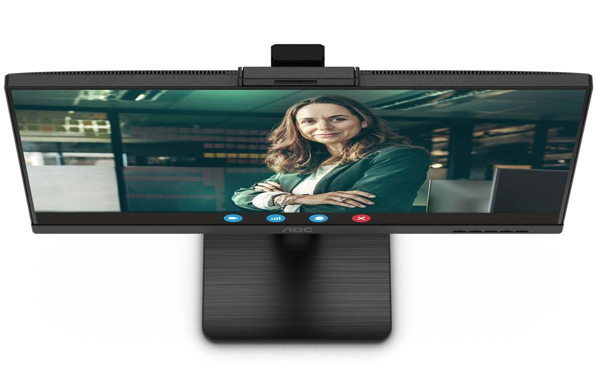 TFT 27 AOC Q27P3CW, QHD, IPS, 75Hz, 2xHDMI, DP, USB-C, RJ-45, USB-hub, webcam, HAS, Pivot, колонки (Q27P3CW) Чорний на малюнкі №9
