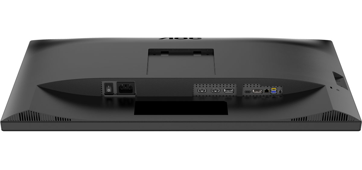 TFT 27 AOC Q27P3CW, QHD, IPS, 75Hz, 2xHDMI, DP, USB-C, RJ-45, USB-hub, webcam, HAS, Pivot, колонки (Q27P3CW) Чорний на малюнкі №10