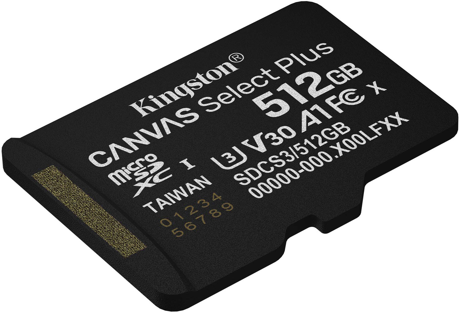 Memory card microSDXC 512GB Kingston Canvas Select Plus Gen3 C10 A1, Retail (SDCS3/512GBSP#) на малюнкі №2