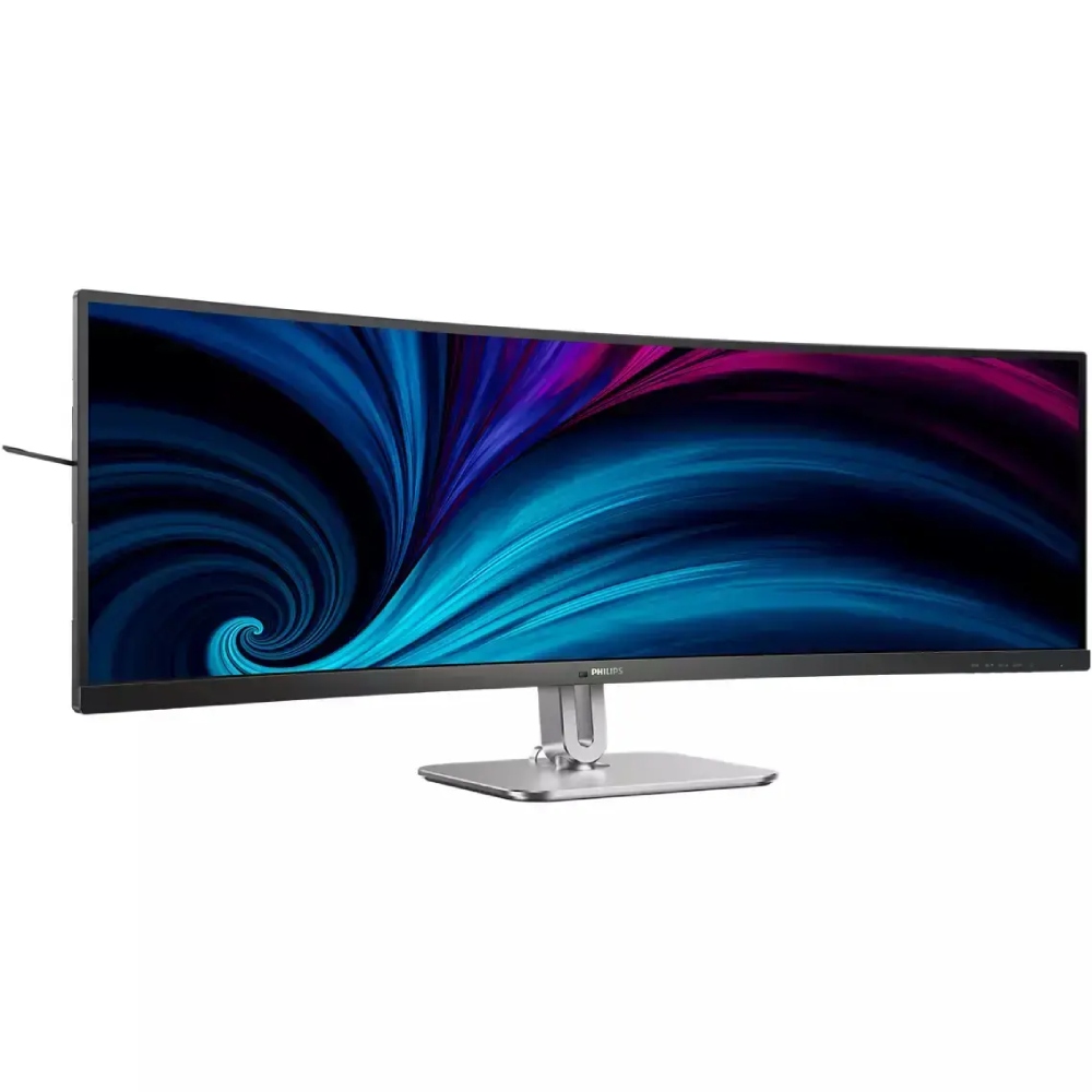 TFT 48.8 Philips 49B2U5900C, VA 5120x1440, вигн, 2xHDMI, DP, USB-C, RJ-45, USB-hub, HAS,кол (49B2U5900C/00) Темно-Сірий на малюнкі №2