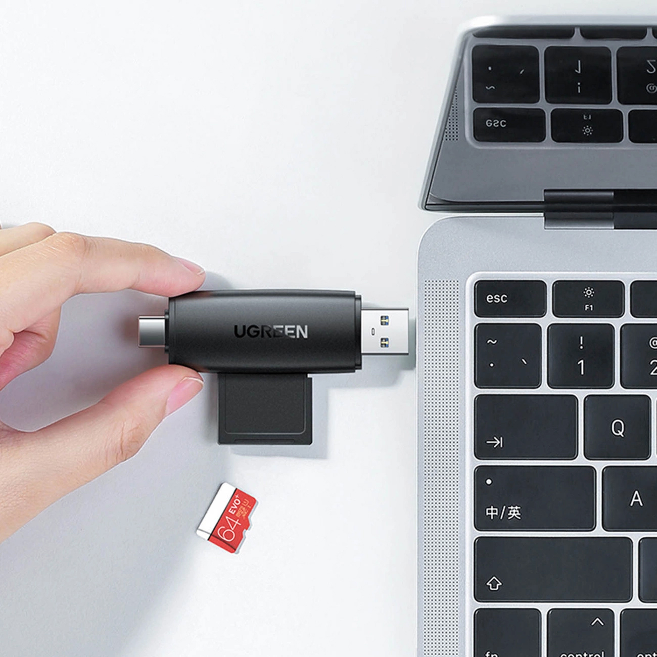 Card Reader USB-С 3.1 + USB-A 2-слота TF/SD CM304 Ugreen (80191) на малюнкі №4