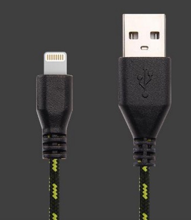 Кабель USB 2.0 AM-Lightning M, 1.0м, обплетення, чорний
