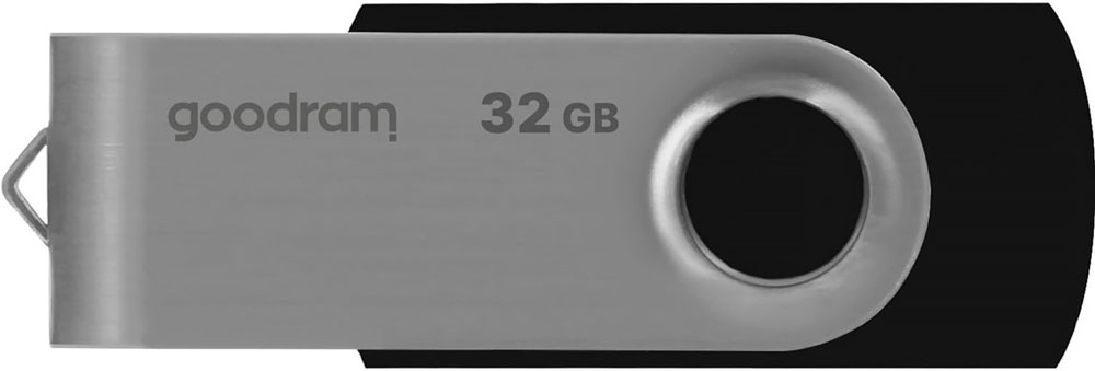 USB Flash GoodRAM 32GB USB 2.0 Twister Black, Retail (UTS2-0320K0R11) сіро-чорний на малюнкі №1