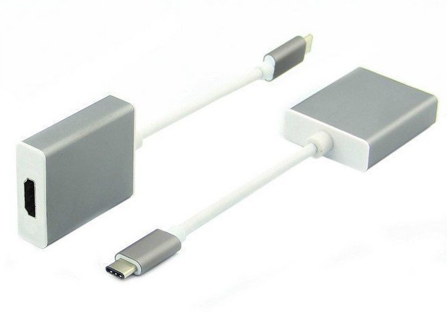Перехідник USB 3.1 Type-C --> HDMI (F), сріблястий