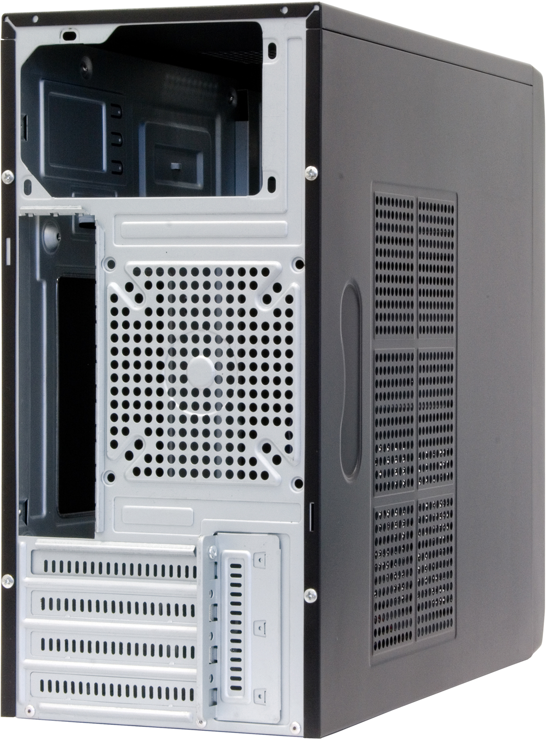 Корпус Chieftec ELOX mATX, без БЖ, Black (HT-01B-OP) Чорний на малюнкі №2