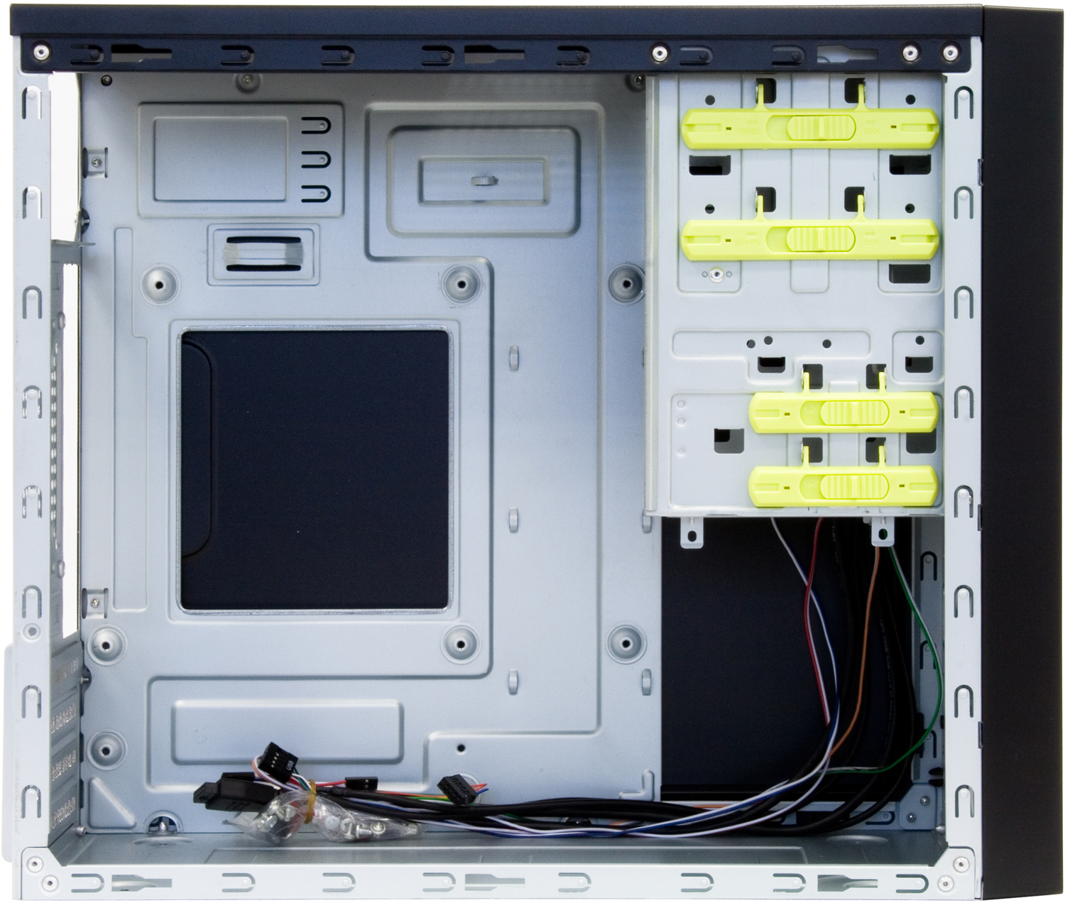 Корпус Chieftec ELOX mATX, без БЖ, Black (HT-01B-OP) Чорний на малюнкі №3