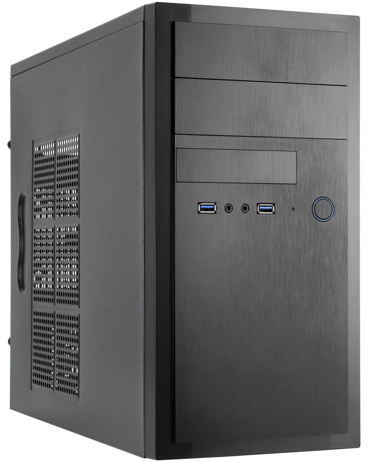 Корпус Chieftec ELOX mATX, без БЖ, Black (HT-01B-OP) Чорний на малюнкі №1